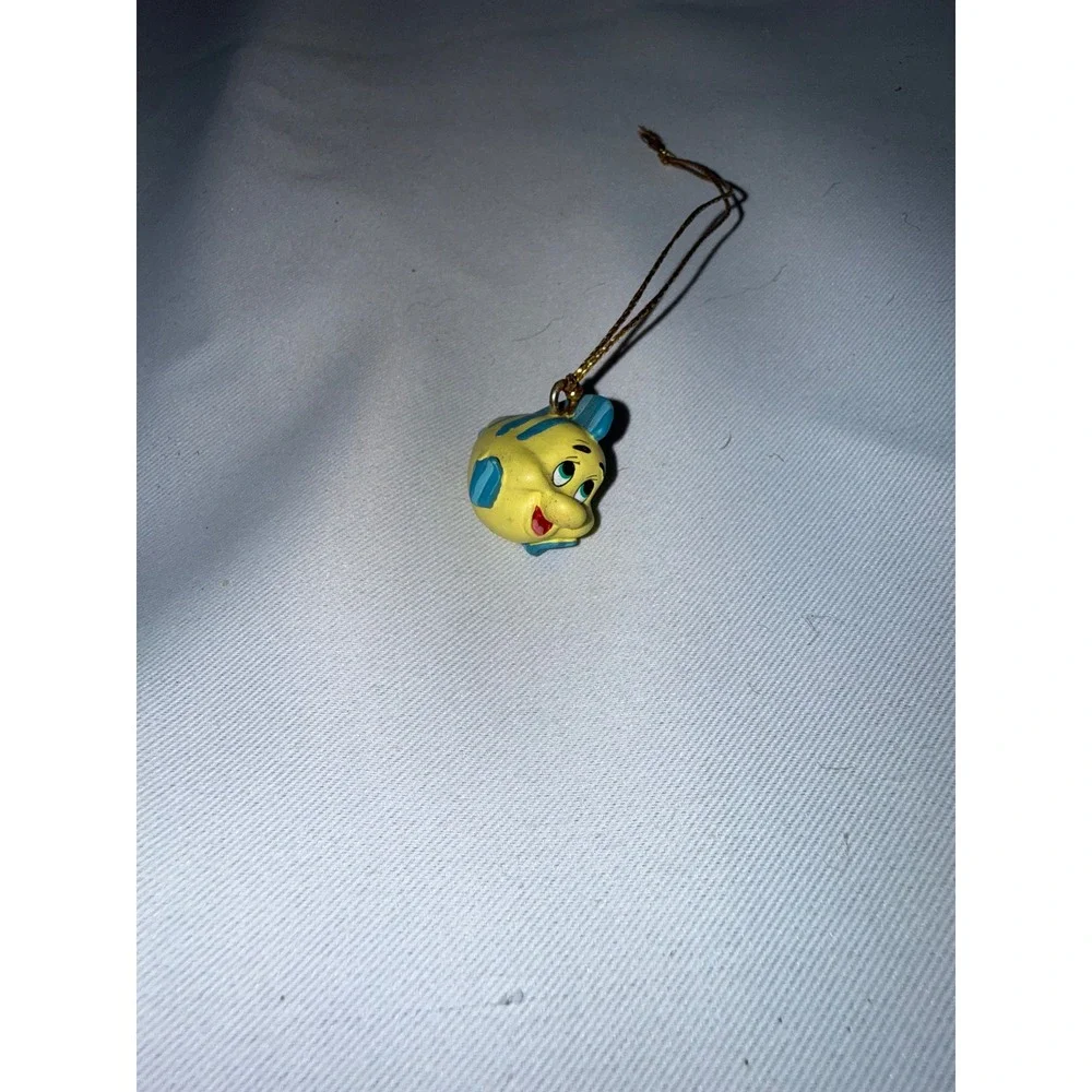Disney The Little Mermaid Flounder Mini Christmas Ornament Yellow Blue Fish
